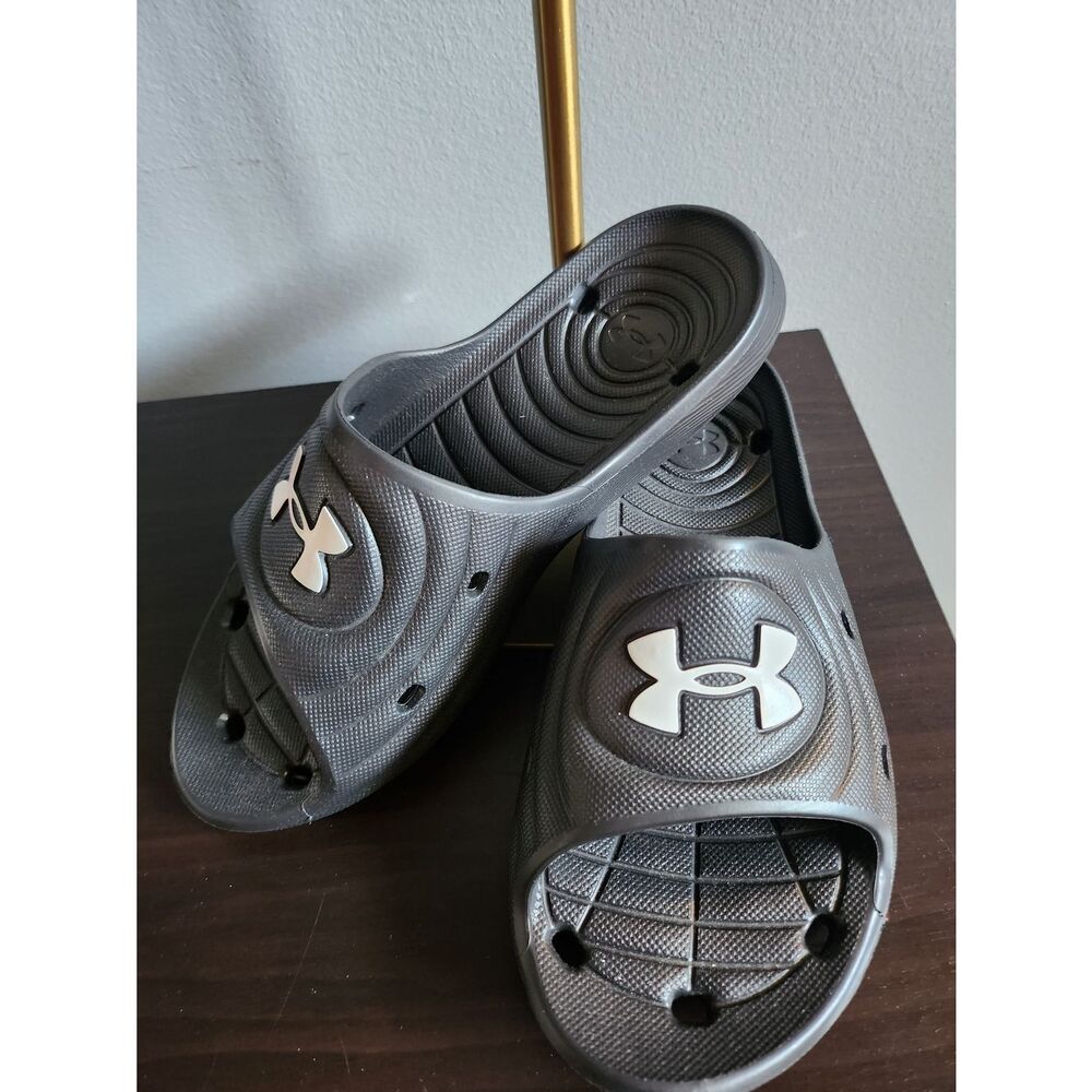 Under Armour Black Slip-On Logo Slides